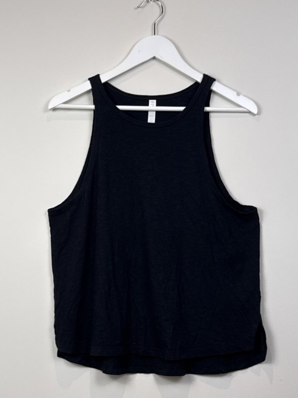 Z By Zella Womens M Black Cotton Modal High Neck Muscle Tank Top Activewear